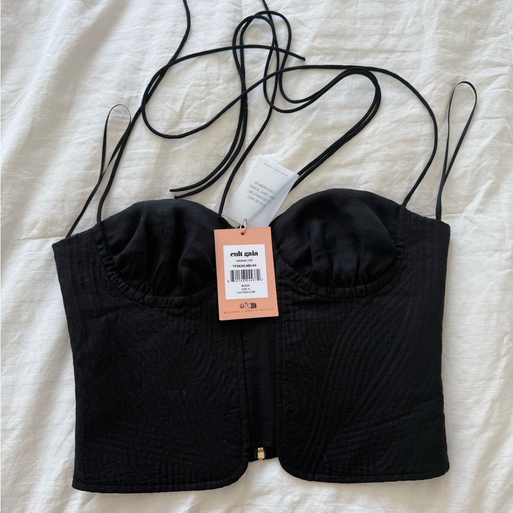 Cult Gaia Black Structured Bra Intimates